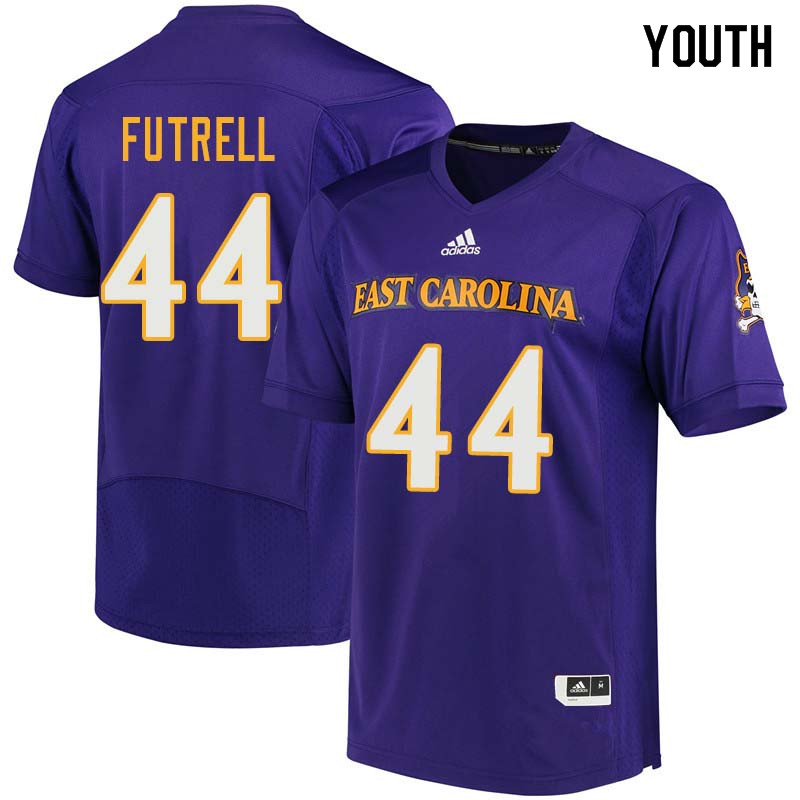 Youth #44 Kendall Futrell East Carolina Pirates College Football Jerseys Sale-Purple - Click Image to Close